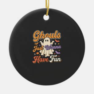 Halloween-Geister wollen nur Spaß haben Geist Desi Keramik Ornament