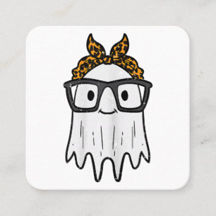 Halloween-Geisterbrille Süß Quadratische Visitenkarte