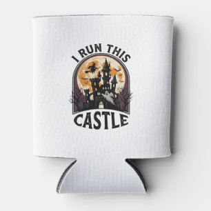 Halloween Geisterburg Hexe Mond Vintage-Shirt_ Dosenkühler
