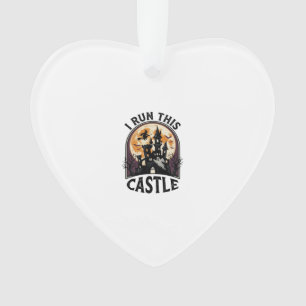 Halloween Geisterburg Hexe Mond Vintage-Shirt_ Ornament