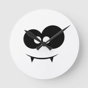 Halloween-Geisterface Runde Wanduhr