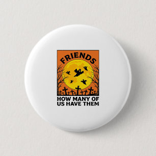Halloween-Geisterfreunde Lustig Vintage-Horror_1 Button