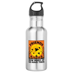 Halloween-Geisterfreunde Lustig Vintage-Horror_1 Edelstahlflasche