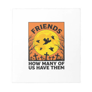 Halloween-Geisterfreunde Lustig Vintage-Horror_1 Notizblock