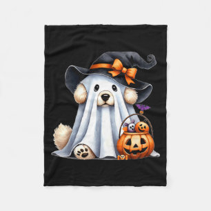 Halloween-Geisterhund Fleecedecke