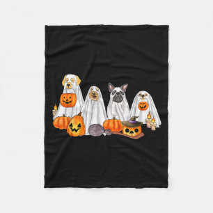 Halloween-Geisterhunde _ Halloween Süße Überdosis Fleecedecke