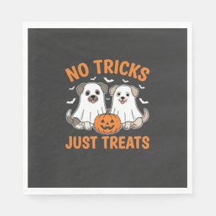Halloween-Geisterhunde Keine Tricks, nur Leckerlis Serviette