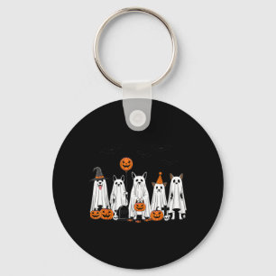 Halloween-Geisterhunde Süße Kürbis-Cartoon-Gestalt Schlüsselanhänger