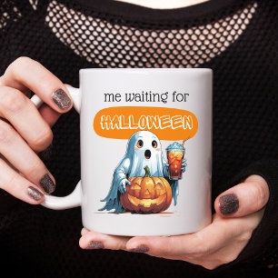 Halloween-Geisterkaffee gewartet Kaffeetasse