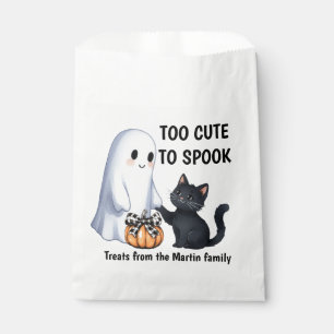 Halloween-Geisterkatze zu süß zum Erschrecken Geschenktütchen