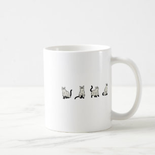 Halloween-Geisterkatzen Niedliche Katzen in Geiste Kaffeetasse