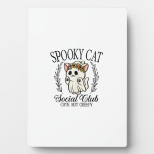 Halloween-Geisterkatzen-Social-Club Retro Gruselig Fotoplatte