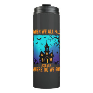 Halloween-Geisterkirche, wohin gehen wir Thermosbecher