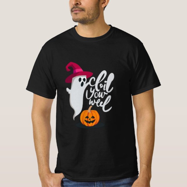 Halloween-Geistermode T-Shirt (Vorderseite)
