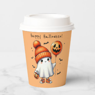 Halloween-Geisterpapiertasse Pappbecher