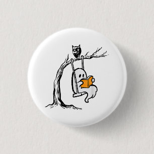 Halloween-Geisterschwung-Lesung Button