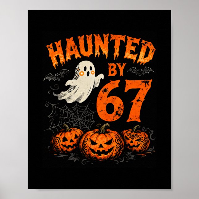 Halloween-Geisterstunde Sechs Sieben Zahl Gen Alph Poster (Vorne)