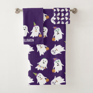 Halloween-Geistertrick oder -Behandlung Badhandtuch Set