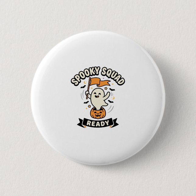 Halloween-Geistertrupp Button (Vorderseite)