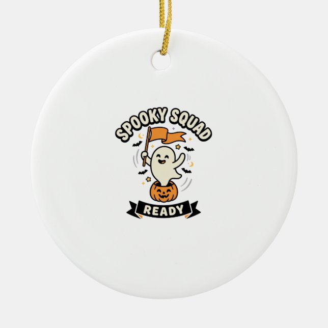 Halloween-Geistertrupp Keramik Ornament (Vorne)
