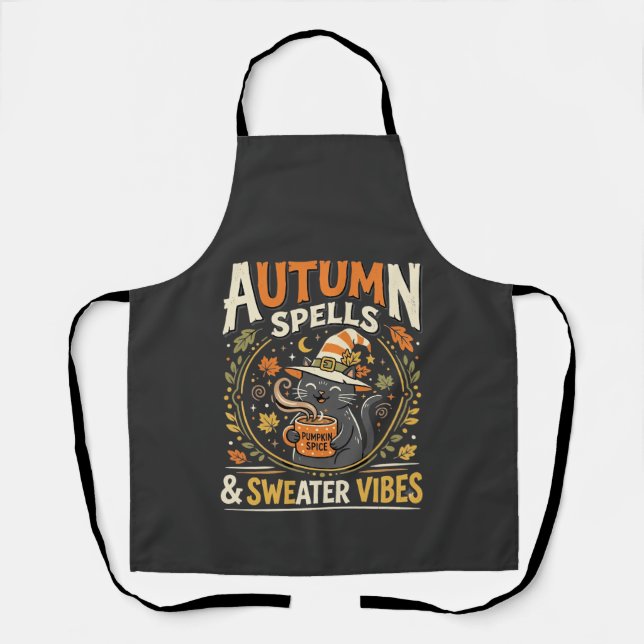 Halloween Gemütlicher Herbstzauber Schürze (Vorderseite)