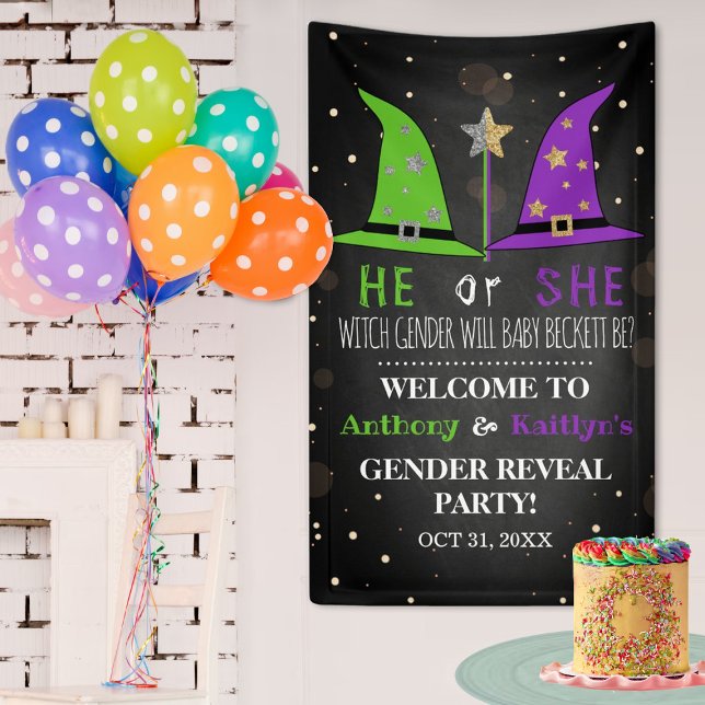 Halloween-Gender-Party Begrüßungszeichen Banner (Von Creator hochgeladen)
