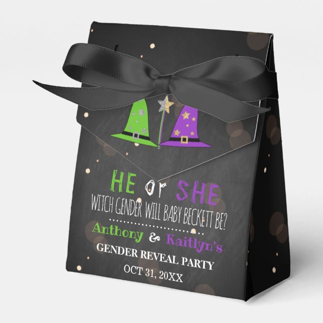 Halloween-Gender-Party Geschenkschachtel (Vorderseite)