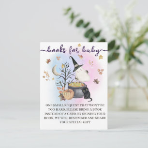 Halloween Gender Reveal Bücher für Kinderkarte. Begleitkarte