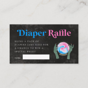 Halloween Gender Reveal Diaper Raffle Ticket Begleitkarte
