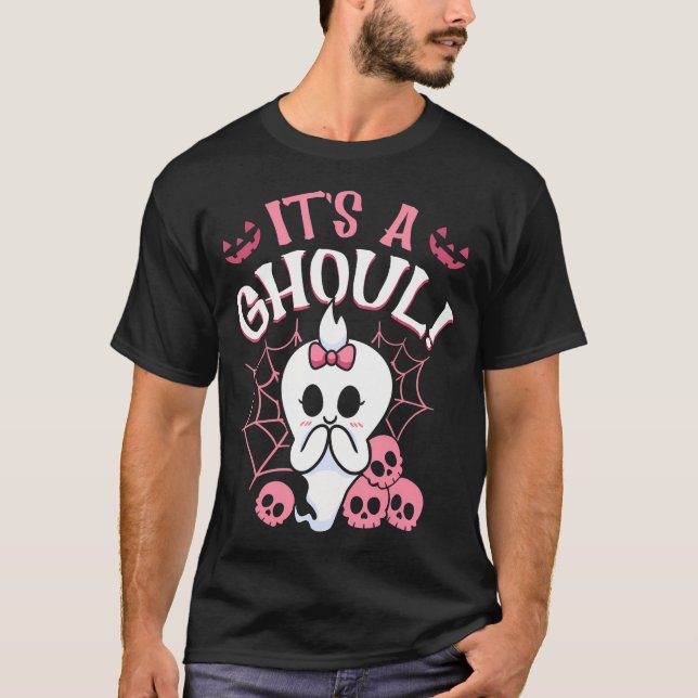 Halloween Gender Reveal ist ein Ghoul Shower Party T-Shirt (Vorderseite)