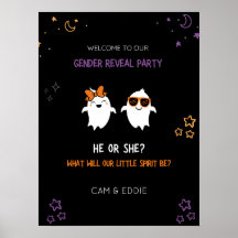Halloween Gender Reveal Party Willkommenspopster-Z