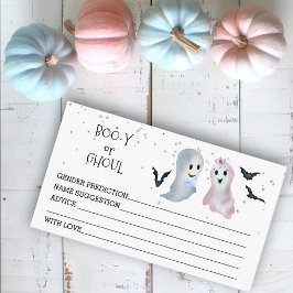 Halloween Gender Reveal Predictions Ghosts Begleitkarte