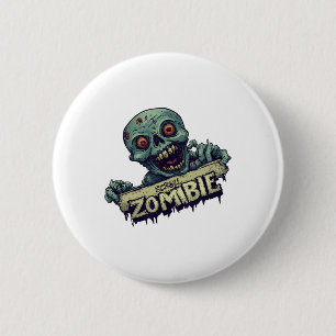 Halloween-Generation Mit Schriftrolle Zombie-Kostü Button