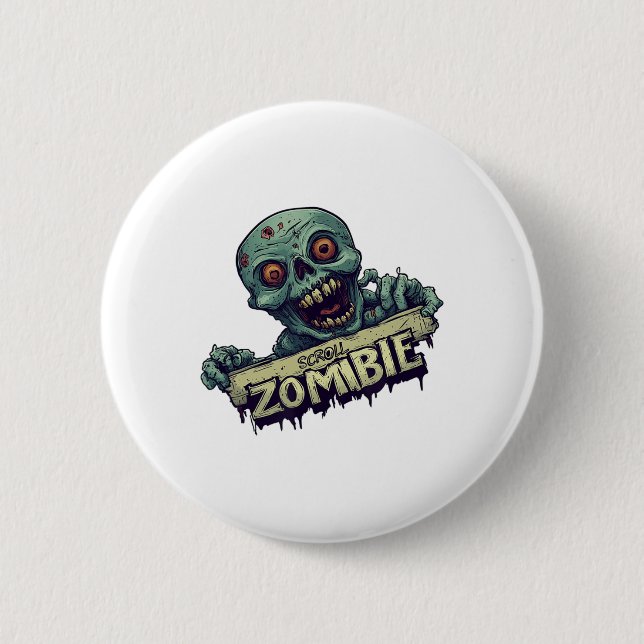 Halloween Generation mit Scroll Zombie-Kostüm Button (Vorderseite)