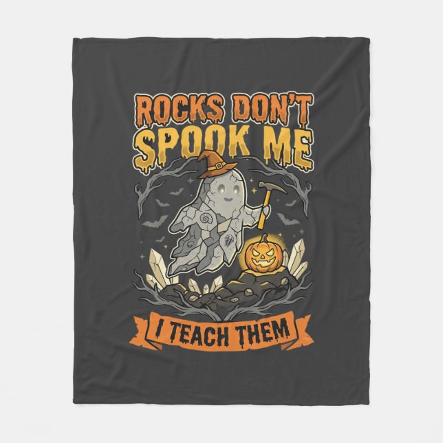 Halloween-Geologie-Lehrer-Schreck Fleecedecke (Vorderseite)
