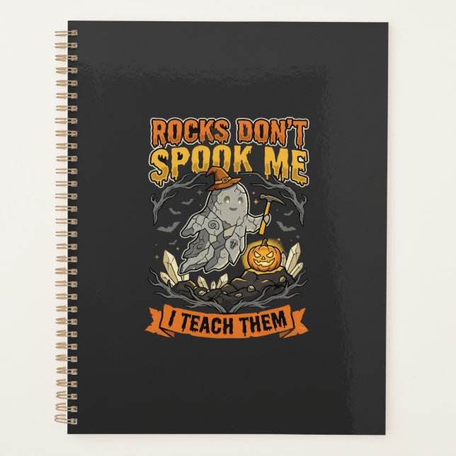 Halloween-Geologie-Lehrer-Schreck Planer (Vorderseite)