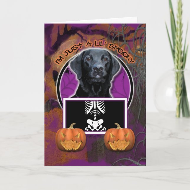 Halloween - gerade ein Lil gespenstisch - Labrador Karte (Vorderseite)