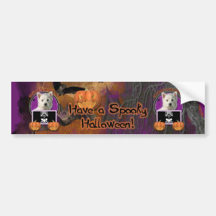 Halloween - gerade ein Lil gespenstisch - Westie Autoaufkleber