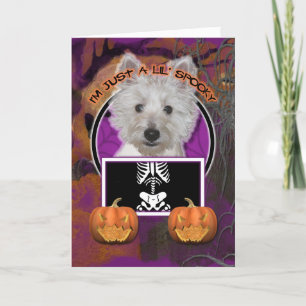Halloween - gerade ein Lil gespenstisch - Westie - Karte