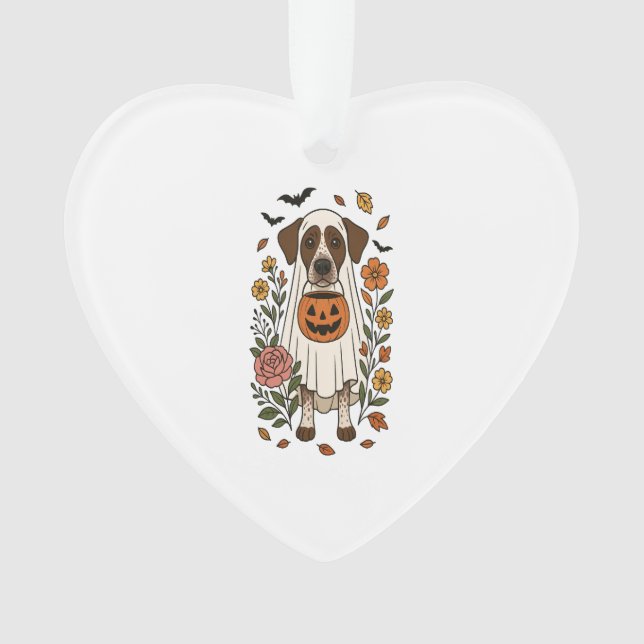 Halloween German Shorthair Pointer Ornament (Vorderseite)