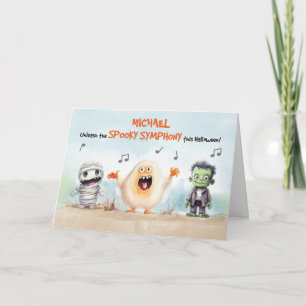 Halloween Gesangsmonster Karte