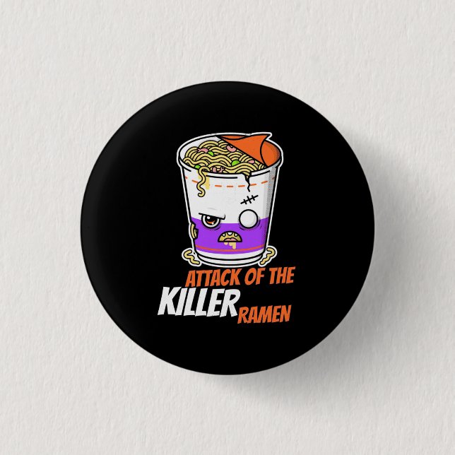Halloween-Geschenk | Angriff der Ramen Button (Vorderseite)