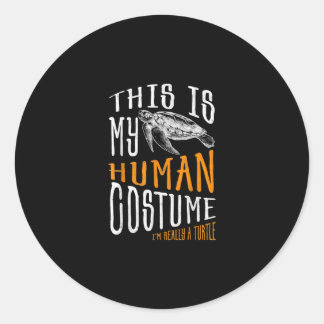 Halloween-Geschenk Das ist mein menschliches Kostü Runder Aufkleber