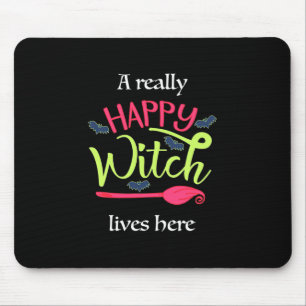 Halloween-Geschenk Eine wirklich glückliche Hexe Mousepad