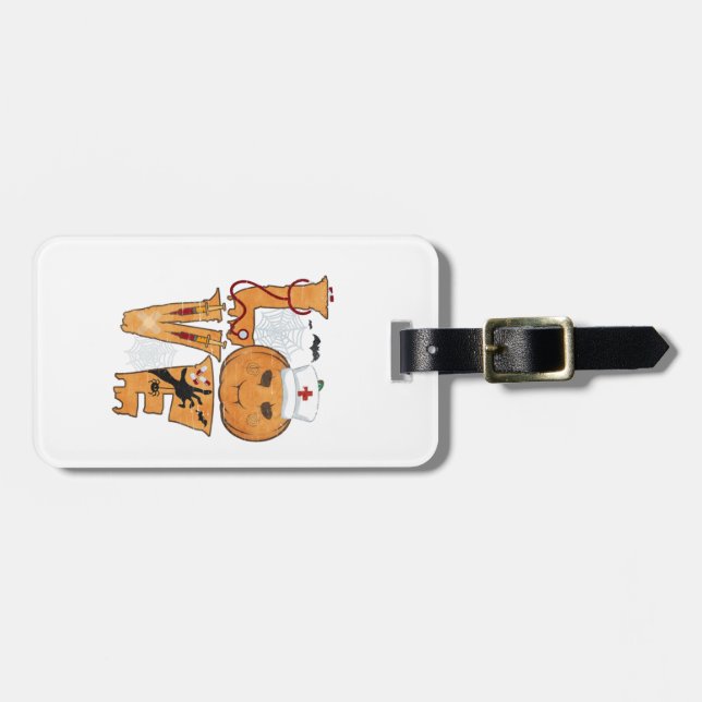 Halloween-Geschenk für Krankenschwester Gepäckanhänger (Vorderseite horizontal)