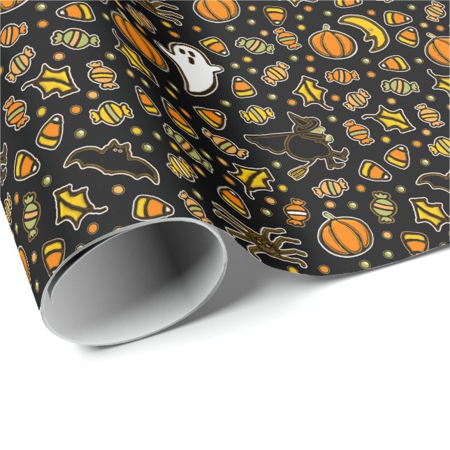 Halloween-Geschenk Geschenkpapier (Rolleneckpunkt)