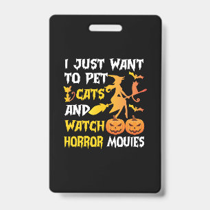 Halloween-Geschenk Ich will einfach nur Katzen s Ausweis