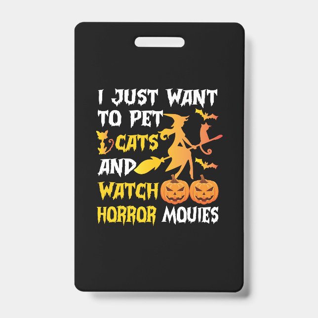 Halloween-Geschenk | Ich Wollte einfach Katzen zum Ausweis (Vorderseite)