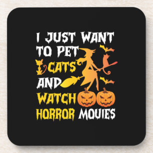 Halloween-Geschenk   Ich Wollte einfach Katzen zum Getränkeuntersetzer