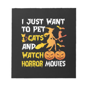 Halloween-Geschenk Ich Wollte einfach Katzen zum Notizblock